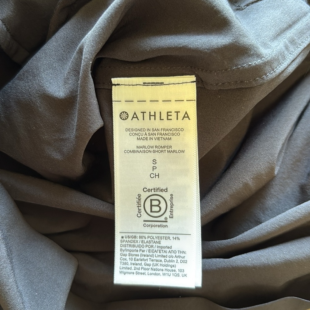 NWT Athleta Marlow Sleeveless Romper Black size S - Picture 7 of 7